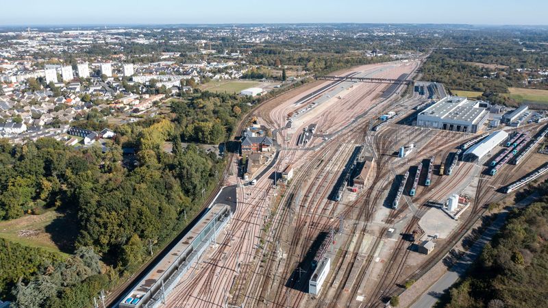 Le site Nantes-Blottereau s’intègre dans son environnement, il marquera demain l’entrée sud du quartier Doulon-Gohards. © F. Henry pour SNCF Réseau.